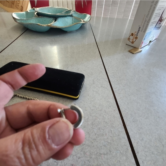 Vintage Dorsons Art Deco Sterling silver and crystal choker & Earings set. - Picture 5 of 15